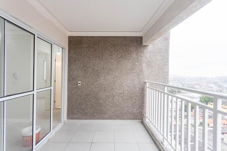 Varanda da sala  de apartamento à venda com 2 quartos, 43m² em Conceição, Diadema
