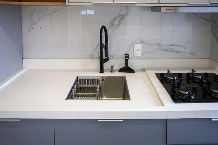 Cozinha de apartamento para alugar com 2 quartos, 40m² em Jardim Concordia, Diadema
