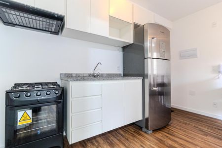 Cozinha de apartamento para alugar com 1 quarto, 26m² em Vila Buarque, São Paulo