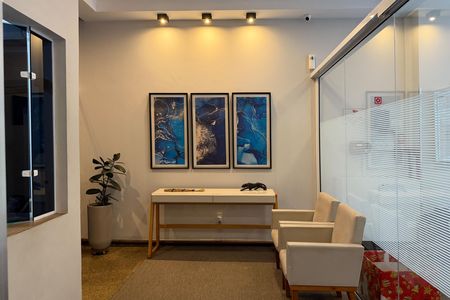 Hall de entrada de apartamento para alugar com 1 quarto, 51m² em Gonzaga, Santos