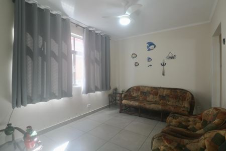 Sala de apartamento para alugar com 1 quarto, 55m² em Jardim Ana Maria, Guarujá