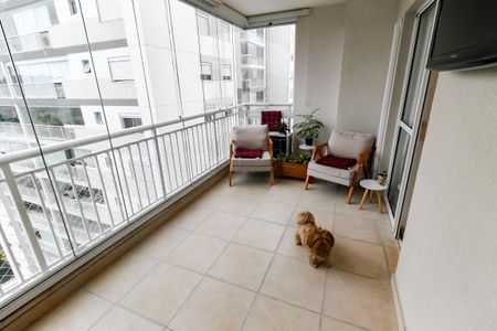 Varanda da Sala de apartamento para alugar com 2 quartos, 110m² em Jardim Vazani, São Paulo