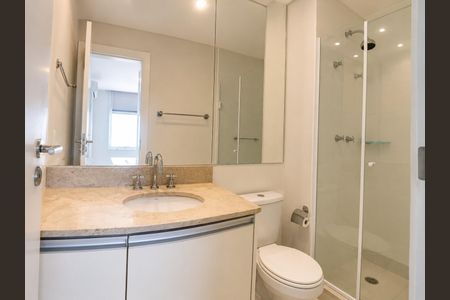 Banheiro 1 de apartamento para alugar com 1 quarto, 47m² em Paquetá, Santos