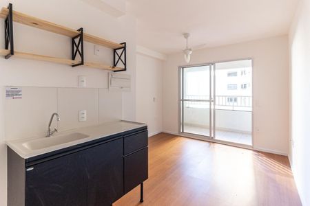 Cozinha de kitnet/studio para alugar com 1 quarto, 27m² em Campos Elíseos, São Paulo