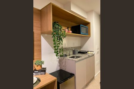 Cozinha de apartamento à venda com 1 quarto, 27m² em Paraíso, São Paulo