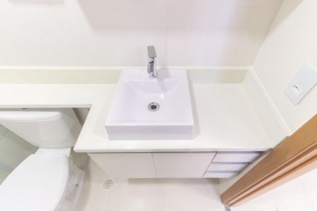 Banheiro de apartamento para alugar com 1 quarto, 24m² em Belenzinho, São Paulo