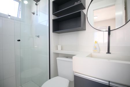 Banheiro da Suíte de apartamento para alugar com 1 quarto, 24m² em Panamby, São Paulo