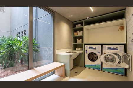 Área externa de apartamento para alugar com 1 quarto, 29m² em Pompeia, São Paulo