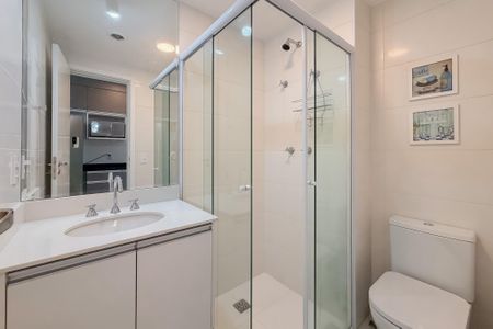 Studio para alugar com 28m², 1 quarto e sem vaga Studio para alugar com 28m², 1 quarto e sem vagaBanheiro