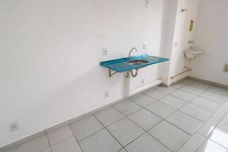 Cozinha de apartamento para alugar com 1 quarto, 48m² em Ana Maria, Santo André
