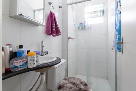Banheiro social  de apartamento à venda com 2 quartos, 48m² em Bandeirantes (pampulha), Belo Horizonte
