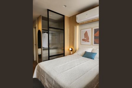 Sala/Quarto de kitnet/studio para alugar com 1 quarto, 28m² em Indianópolis, São Paulo