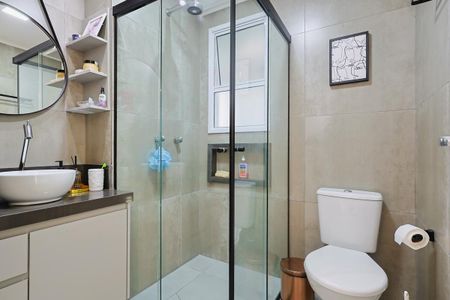 Banheiro Social de apartamento à venda com 3 quartos, 77m² em Jardim Bom Tempo, Taboão da Serra