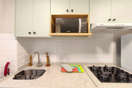 Cozinha de apartamento à venda com 2 quartos, 40m² em Parque das Cachoeiras, Campinas