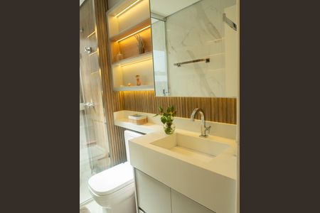 Banheiro Corredor de apartamento para alugar com 2 quartos, 80m² em Balneário Tropical, Paulínia