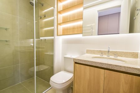 Banheiro de kitnet/studio para alugar com 1 quarto, 25m² em Ipiranga, São Paulo