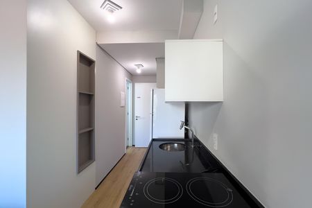 Cozinha de kitnet/studio para alugar com 1 quarto, 23m² em Vila Mariana, São Paulo