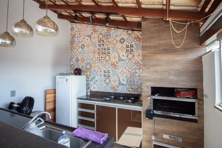 Espaço Gourmet -  Cobertura de apartamento à venda com 3 quartos, 140m² em Parque São Pedro, Belo Horizonte