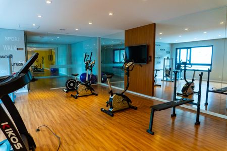 Área comum - Academia de kitnet/studio para alugar com 1 quarto, 30m² em Mirandópolis, São Paulo
