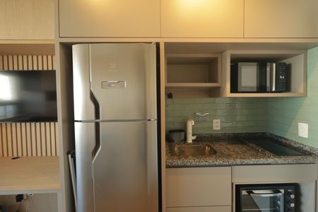 Cozinha de kitnet/studio para alugar com 1 quarto, 25m² em Vila Mariana, São Paulo