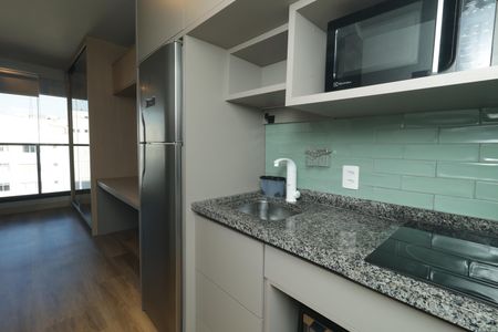 Cozinha de kitnet/studio para alugar com 1 quarto, 25m² em Vila Mariana, São Paulo
