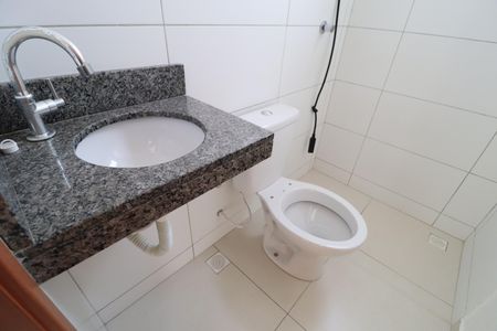 Banheiro do Quarto 2 de apartamento para alugar com 2 quartos, 47m² em Jardim Holanda, Uberlândia