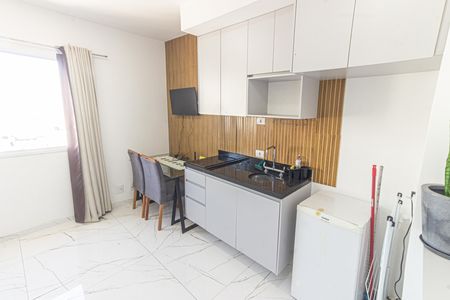 Cozinha de apartamento para alugar com 1 quarto, 21m² em Belenzinho, São Paulo