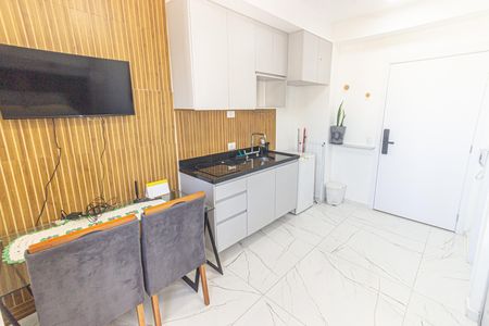 Cozinha de apartamento para alugar com 1 quarto, 21m² em Belenzinho, São Paulo