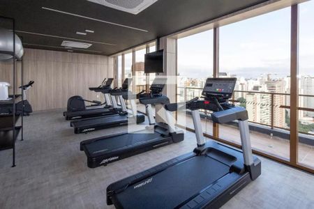 Área comum - Academia de apartamento para alugar com 1 quarto, 46m² em Vila Nova Conceição, São Paulo