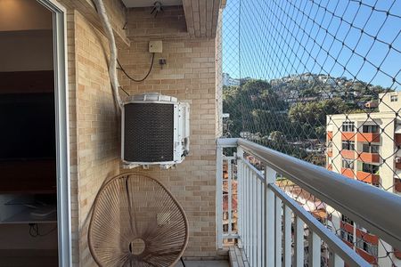 Varanda da Sala de apartamento para alugar com 2 quartos, 58m² em Garagem, Santos