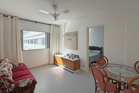 Sala de apartamento para alugar com 1 quarto, 47m² em Itararé, Santos