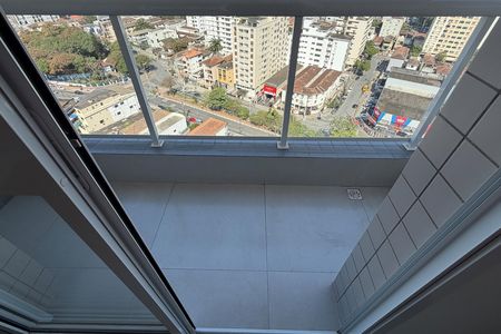 Varanda da Sala de apartamento para alugar com 1 quarto, 38m² em Macuco, Santos