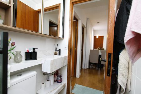 Banheiro Social de apartamento à venda com 2 quartos, 50m² em Madre Gertrudes, Belo Horizonte