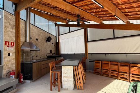 Área comum - Churrasqueira de apartamento para alugar com 2 quartos, 150m² em Ponta da Praia, Santos