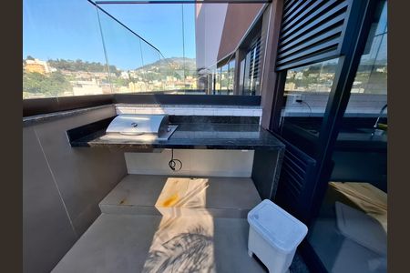 Área comum - Churrasqueira de kitnet/studio para alugar com 1 quarto, 80m² em Centro, Rio de Janeiro