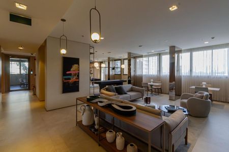 Área comum de kitnet/studio para alugar com 1 quarto, 35m² em Indianópolis, São Paulo