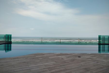 Área comum - Piscina de apartamento para alugar com 2 quartos, 82m² em Maracanã, Praia Grande