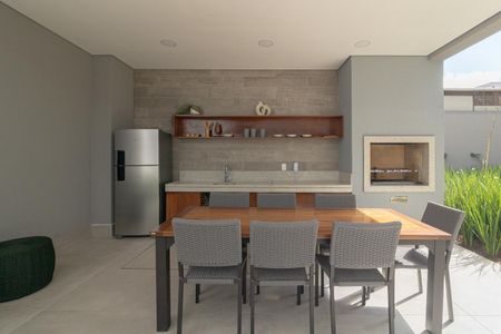 Área comum - Churrasqueira de kitnet/studio para alugar com 1 quarto, 27m² em Moema, São Paulo