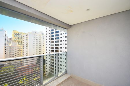 varanda sala de apartamento à venda com 1 quarto, 30m² em Jardim Paulista, São Paulo