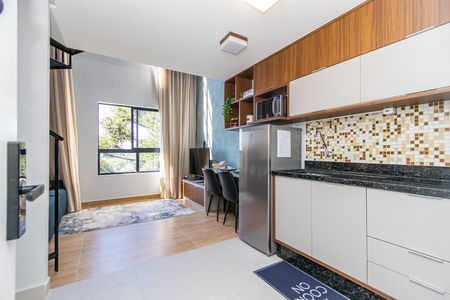 Cozinha de apartamento para alugar com 1 quarto, 37m² em Portão, Curitiba
