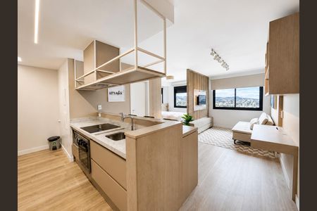 Cozinha de apartamento para alugar com 1 quarto, 42m² em Petrópolis, Porto Alegre