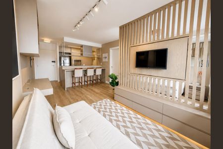 Sala de apartamento para alugar com 1 quarto, 42m² em Petrópolis, Porto Alegre