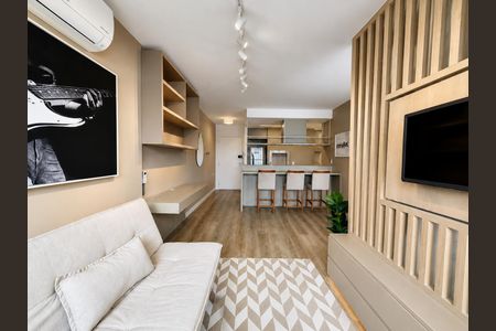 Sala de apartamento para alugar com 1 quarto, 42m² em Petrópolis, Porto Alegre