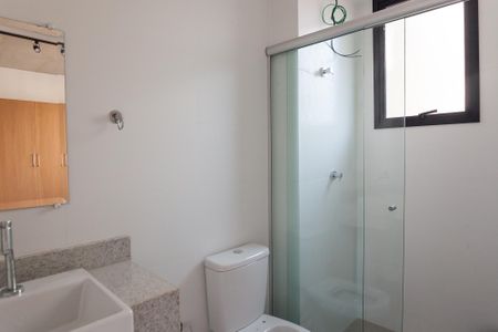 Banheiro Social de kitnet/studio para alugar com 1 quarto, 30m² em Lourdes, Belo Horizonte