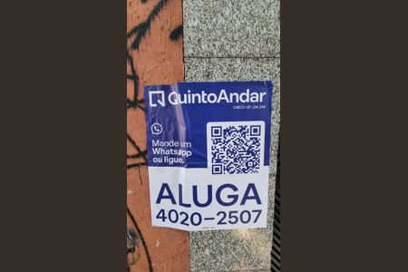 Placa de kitnet/studio para alugar com 1 quarto, 37m² em Vila Buarque, São Paulo
