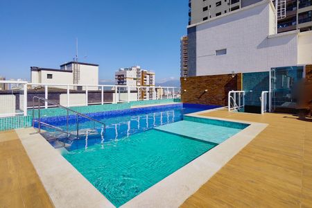 Área comum - Piscina de apartamento para alugar com 1 quarto, 48m² em Guilhermina, Praia Grande
