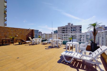 Área comum - Piscina de apartamento para alugar com 1 quarto, 48m² em Guilhermina, Praia Grande
