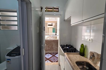 Cozinha de apartamento para alugar com 1 quarto, 22m² em Cidade Ocian, Praia Grande