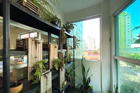 Varanda da Sala de apartamento à venda com 4 quartos, 142m² em Carmo, Belo Horizonte