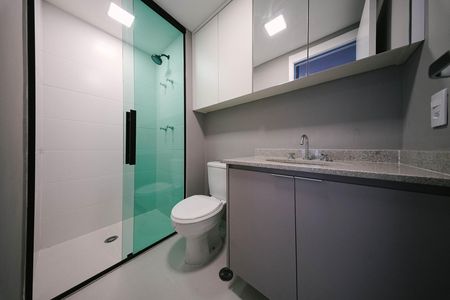 Banheiro da Suíte de apartamento para alugar com 1 quarto, 29m² em Vila Guilhermina, São Paulo